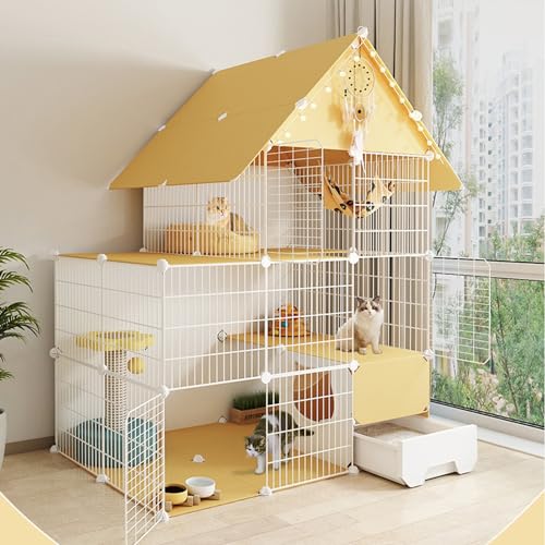 Villa pour chats multi-niveaux résolvant le manque d'espace de vos félins