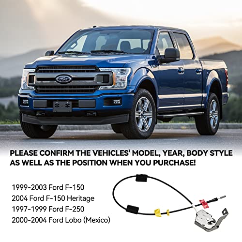 Image of SYERAL Door Latch Cable Driver Side Rear Left 6L3Z-18264A27-A Compatible with Ford 1999-2003 F-150, 1997-1999 F-250 Extended Cab Pickup Rear Upper Door Latch Lock Cable Assembly