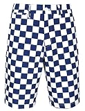 Men's Golf Shorts Stretch Tech Light Relaxed Fit Quick Dry Plaid Performance Twill Short Size 38 Che
