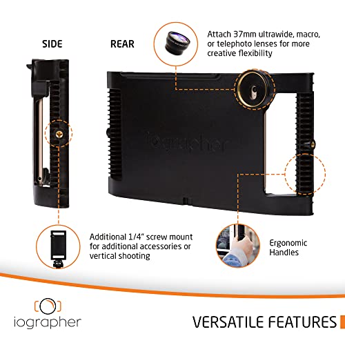 Iographer Filmmaking Case For Ipad 9.7 - Ipad Case With Handles, Fits Ipad Air 1 & 2, 9.7 Pro, 5Th & 6Th Gen - Ipad Cover For Videos & Photography With 3 Cold Shoes, Add 37Mm Lens, Mount On A Tripod #TOP2