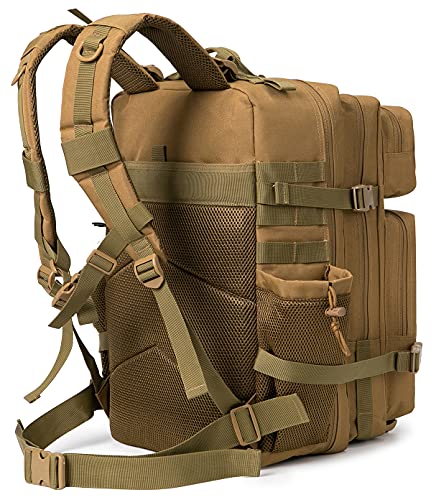 Image of QT&QY 25L /45L Military Tactical Backpack For Men Molle Daypack 3 Day Bug Out Bag Hiking Rucksack With Bottle Holder