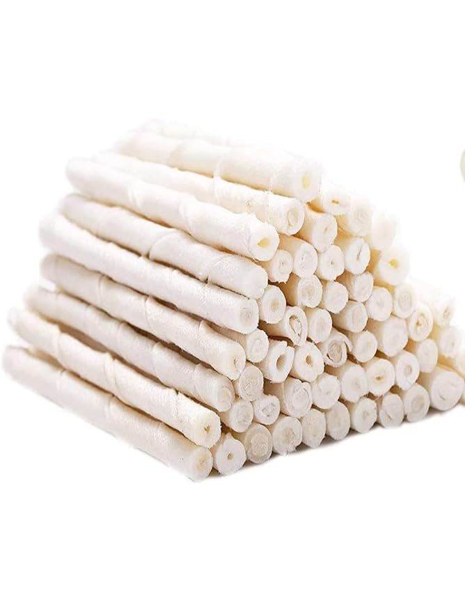 KALEYE Natural Twisted Rawhide Chew Sticks for Dog Calcium Chew