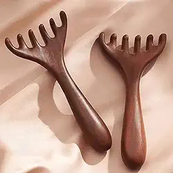 Pente de massagem Meridian, massageador de cabeça para couro cabeludo, massageador de arranhões protable, pentes de cabeça portáteis multifuncionais para costas, pernas e pés