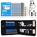 H & B Sketching Pencils Set, 33-Piece Drawing Pencils and Sketch Kit, Complete Artist Kit Includes Sketch Pad, Graphite Pencils, Pastel Stick and Eraser, Professional Sketch Pencils Set for Drawing
