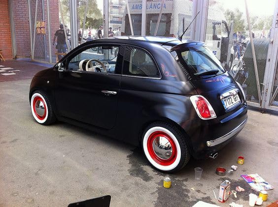 Atlas 12 INCH Set WHITEWALLS Port-O-Wall Vintage Style New TIRE Trim Rubber Rings in Package OF4