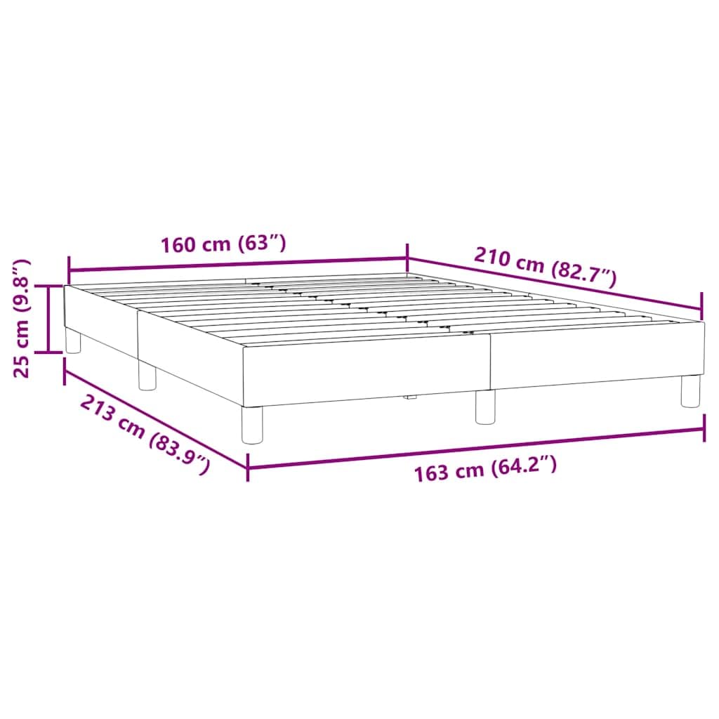 IKAYAA Struttura Letto Matrimoniale 160x210 Rete Matrimoniale con Doghe in Legno per Adulti, Bambini e Teenager, Altezza 25 cm -Grigio scuro-160 x 210 cm/25 cm