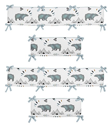 Baby Crib Bumper Pad for Bear Mountain Watercolor Collection by Sweet Jojo Designs