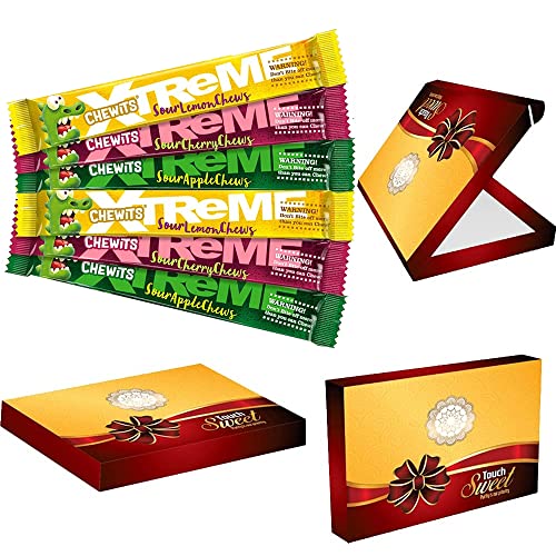 8 x gemischte Chewits Xtreme Extrem Sauer Apfel, Kirsche, Zitrone & Tutti Frutti Geschmack Kauspielzeug 34 g Cover