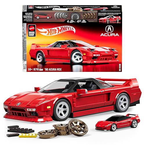 Personalizza il tuo mezzo: Include parti extra, cerchi in metallo e foglio adesivi per trasformare la tua costruzione. È possibile costruire il modello Acura NSX o la Honda NSX.