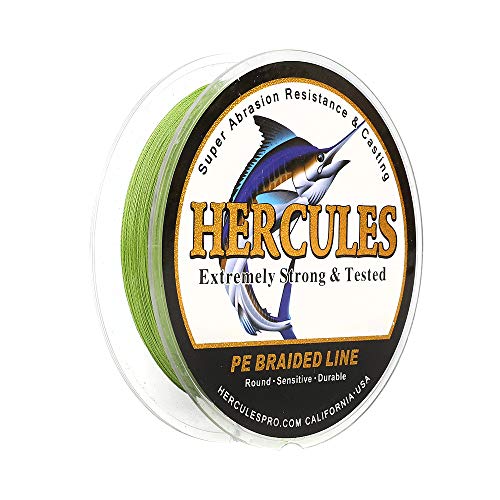 Hercules Super Strong 1000M 1094 Yards Braided Fishing Line 6 LB Test for Saltwater Freshwater PE Braid Fish Lines 4 Strands