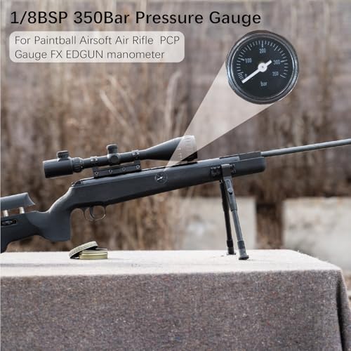 1/8\" BSP 350Bar Paintball Gauge 28mm Pressure Gauge Regulator Parts for Paintball Airsoft Air Rifle PCP FX EDGUN Manometer