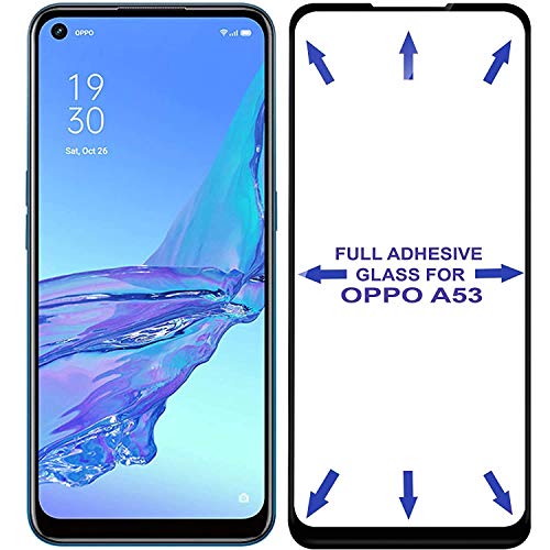 Image of Screen Protector for Oppo A53 (Black) Tempered Glass Edge-to-Edge 6D Screen Guard With Installation Kit