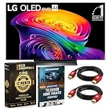 LG 48-Inch OLED evo AI 4K C6 Series Smart TV (2026) a11 AI Processor Gen3, Dolby Vision, Dolby Atmos, HDR10, 165Hz, AI Super Upscaling 4K OLED48C6PUA Bundle with Deco Essentials Protection +Guidebook