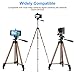 Kwithan 50 Inch Aluminum Tripod, Video Tripod for Cellphone and Camera, Universal Tripod with Wireless Remote & Cellphone Holder Mount for All Smart Phone, Gopro