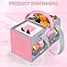 IBVIVIC Carrying Case for Toniebox Starter Set and Figurines, Portable Travel Felt Cloth Musical Toy Folding Bag with Handle for Toniebox 2 and Accessories (Sakura Pink)