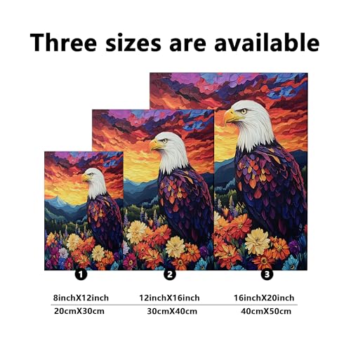 Lienzo floral de águila de 40x50 cm para dar vida y elegancia a tu sala de estar 6