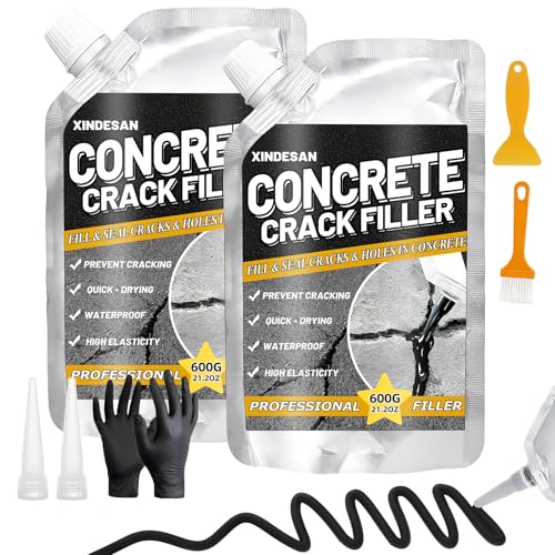 Asphalt Crack Filler, 42oz Black High Elasticity Self Leveling Concrete Caulking Glue