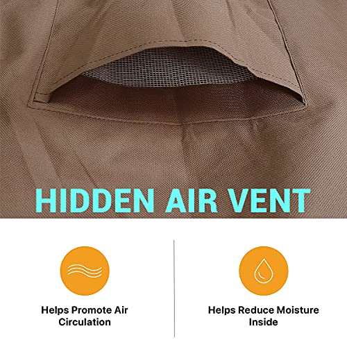 Yunce Heavy Duty 8Ft Log Rack Cover, Waterproof Wood Rack Covers For Firewood - 600D Oxford With Zipper (Brown) #TOP4