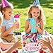 5 Pack 10 Oz Plastic Snow Globe Tumbler for Kids with Pre-Drilled Hole and Plug, Leak Proof Double Wall Snow Globe Sports Water Bottles with Portable Handle for Glitter DIY Gift, Mixed Color
