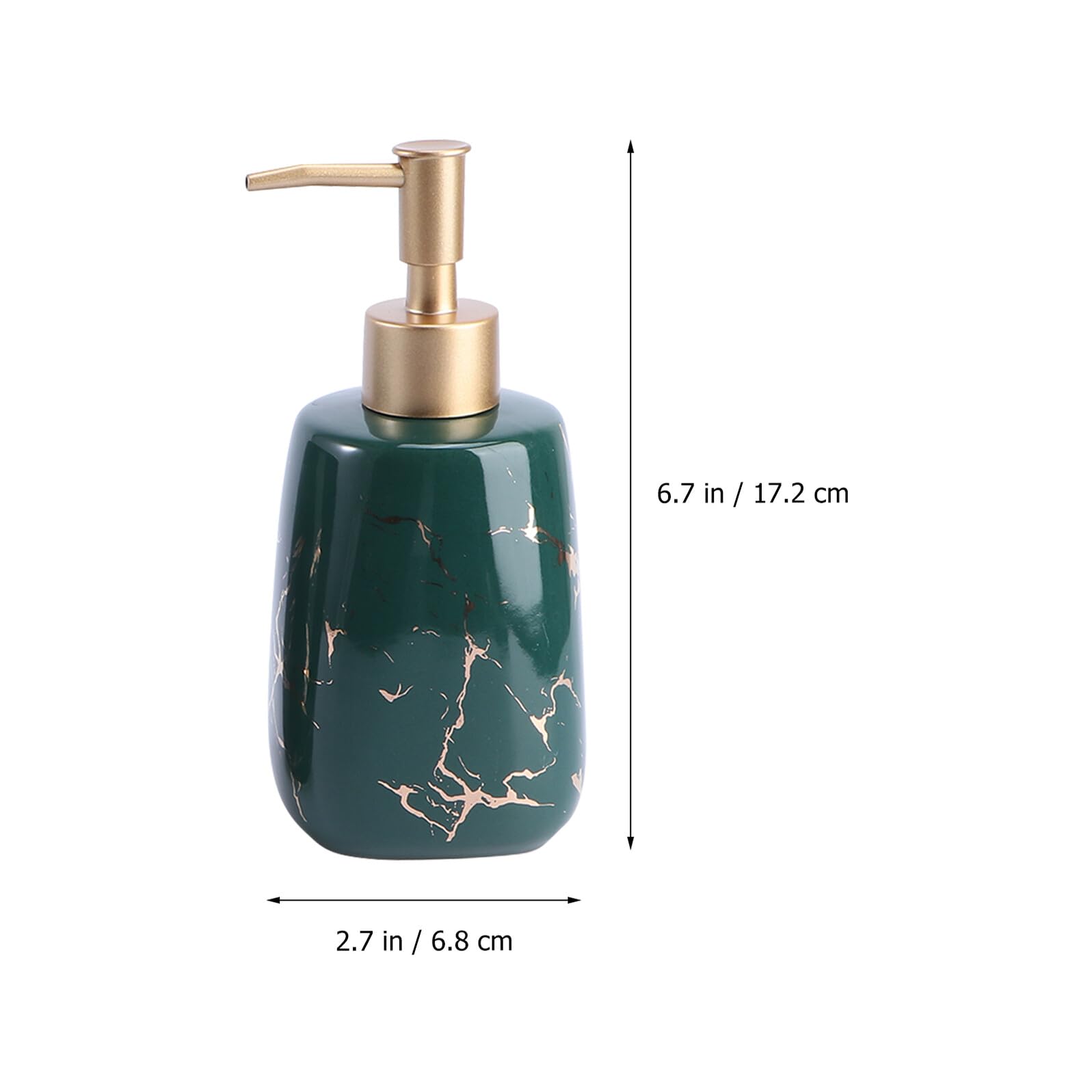 Angoily Set Accessori Bagno 3 Pezzi Dispenser Sapone e Portaspazzolino in Marmo Verde Smeraldo, Vassoio Portaoggetti Decorativo per Organizzazione e Igiene Quotidiana