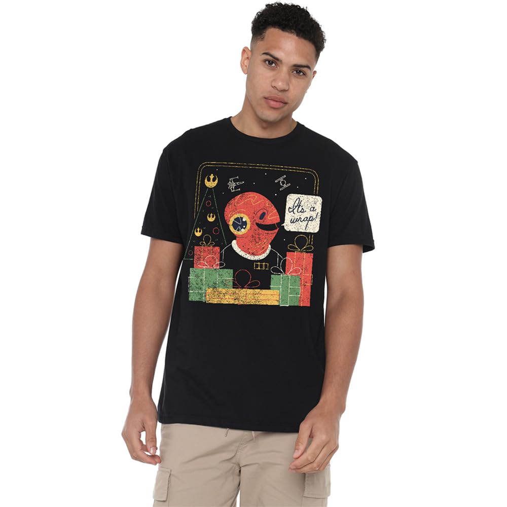 Star Wars Men's Black Retro Christmas Admiral Ackbar Wrap Trap in Size 2XL, Sports Direct