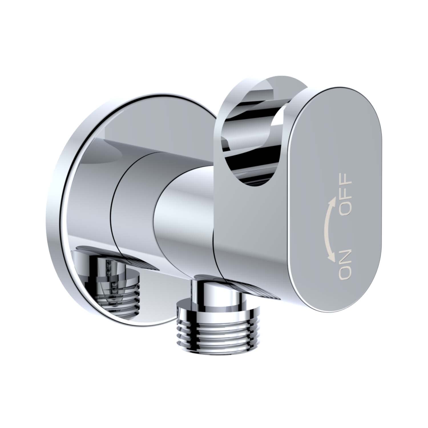 Douchette WC Bidet en Laiton Massif Chromé – Set Complet Soho Design avec Robinet d’arrêt Intégré, Flexible Métallique 120 cm, Montage G1/2”, Design Compact Moderne