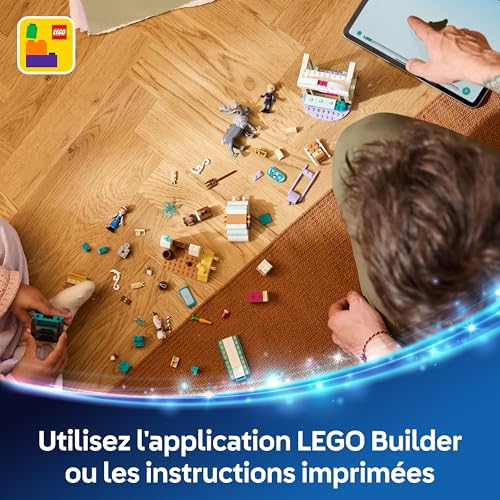 LEGO ǀ Disney La Reine des neiges L’Aventure en traîneau d’Anna - Jouet de Construction pour Filles dès 4 Ans - Stand de Chocolat Chaud avec Mini-poupée de Kristoff et Figurines d’Olaf et Sven 43256