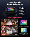 REDTIGER 4K Dash Cam Avant et Arrière 2.5K, STARVIS 2 IMX678 x NocturaTM, double HDR La vision nocturne de la lumière noire, 30MB/s 5,8GHz WiFi6, écran tactile DashCam avec le contrôle de la voix, 24H Mode de stationnement,128GB Carte(VC70)