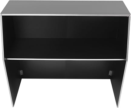 Foldable Bar Portable Bar Station Mobile Bartending Station with Top and Middle Shelves, Folding Portable Event Bar Bartender Table Cabinet Station for Parties and Events (Black and White)