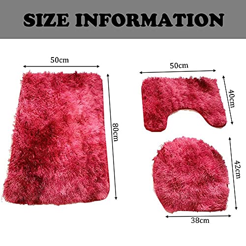 ETOPARS Badteppich-Set 3-teilige, rutschfeste, rutschfeste Badematte, U-förmiger Konturteppich und Toilettendeckel… – Bild 6