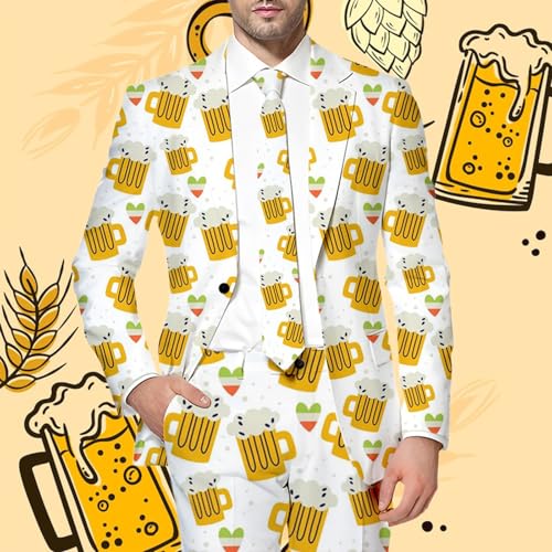 Chaqueta con botones para hombre y estampado moderno de cerveza 4