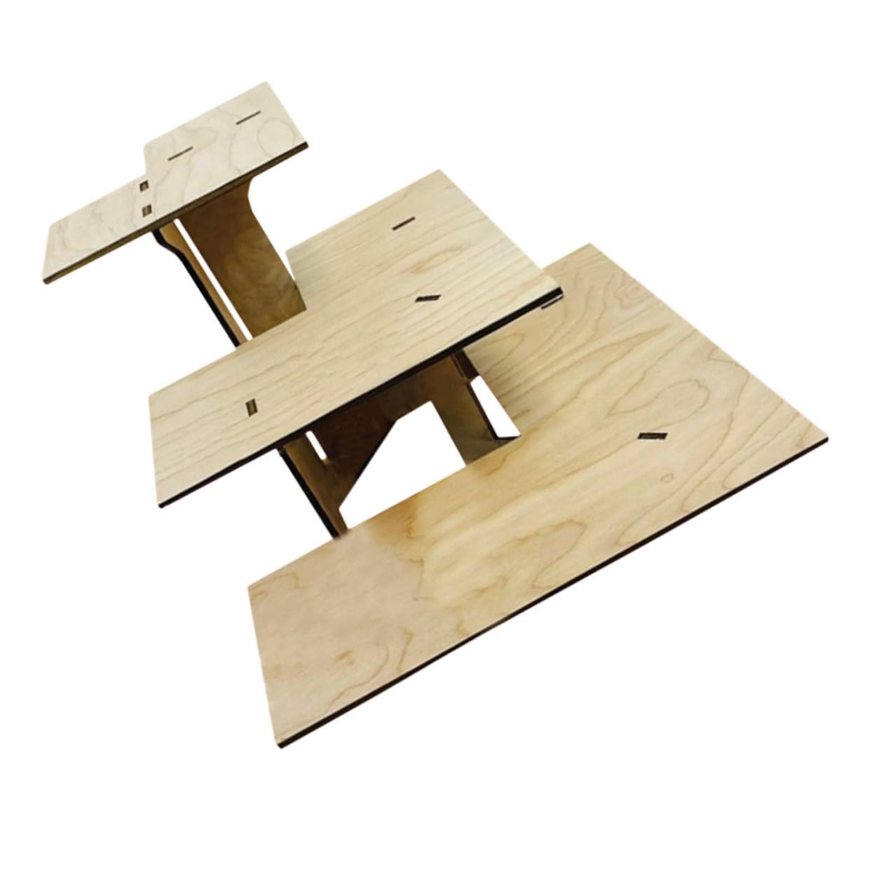 PRETYZOOM 1 Set Portable Retail Display Shelves Corner Stand for Markets Easy Assembly Detachable Tabletop Riser for Craft Shows Sturdy Lightweight Design