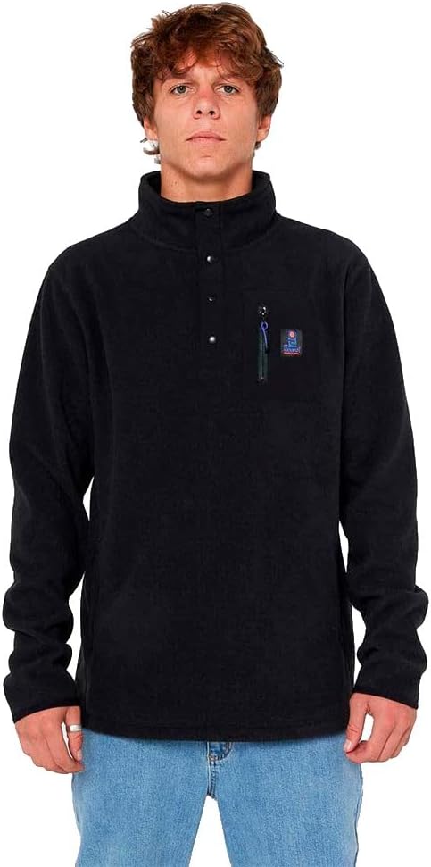 Rip Curl 2025 Mens Search Polar Fleece Crew 05QMFL - Black