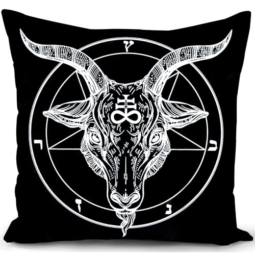 KUNQIAN Kissenbezug Gothic schwarz Kissen Geschenke für Frauen Witch...