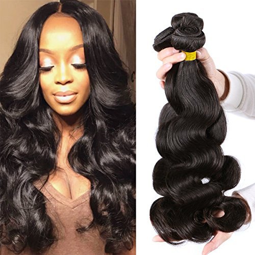 Faddishair Brazilian Bundles Virgin Human Hair 14"16"18" Body Wave 3 Bundles 100% Unprocessed Virgin Human Hair Weave Brazilian Hair Bundles Natural Black Color 300g