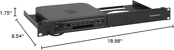 Apple Mac mini Rack Mount - 1U Server Rack Shelf with Easy Access Front Network Connections, Properly Vented, Customized 19 Inch Rack - RM-AP-T1 by Rackmount.IT