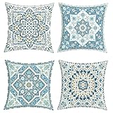 Taille et emballage: Ensemble de 4 housse coussin (l’insert ou le remplissage n’est PAS inclus). Il mesure 45 cm x 45 cm (18 