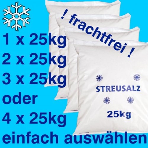 Sal para deshielo, cantidad: 1 x 25 kg.
