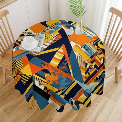 Nappe de table ronde imperméable pour protéger des taches de graisse - 2