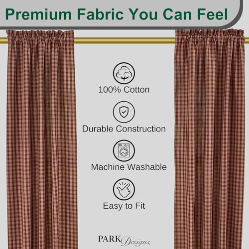 Sturbridge Country Wine Panel Curtains 72x63 - Thumbnail 2