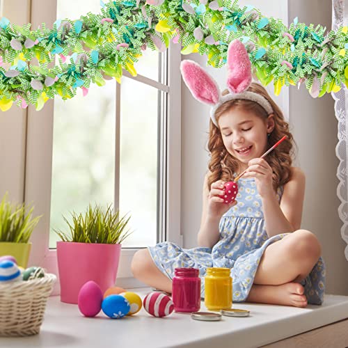 Chuangdi Easter Metallic Glitter Garlands Easter Mixed Color Chunky Garlands Metallic Tinsel Glittering Garland Hanging Decorations For Easter Party Decor (Vibrant Style,6 Pieces) #TOP2
