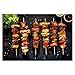 Grillowanie obrazy kurczak szpikulc kebab grill jedzenie płótno malarstwo plakaty i wydruki sztuka ścienna do restauracji wystrój domu 40 x 67 cm (16 x 26 cali) bez ramy