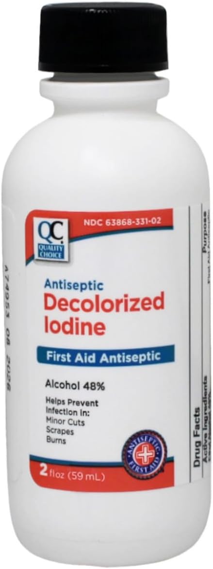 Quality Choice Decolorized Iodine Antiseptic, 2 fl oz
