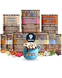 Double Donut Coffee Flavored Hot Chocolate Packets Variety Pack, 9 Count Includes Classic, Chocolate Raspberry, Salted Caramel, Peppermint, Eggnog & Gingerbread