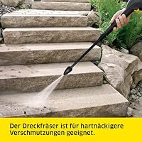 Kärcher Hochdruckreiniger K 3: für leichte Verschmutzungen an Fahrrädern, Gartenzäunen, Motorrädern & Co. Flächenleistung 25 m²/h. Mit Pistole, 6 m Hochdruckschlauch und Vario Power-Strahlrohr Gelb – Ansicht 4
