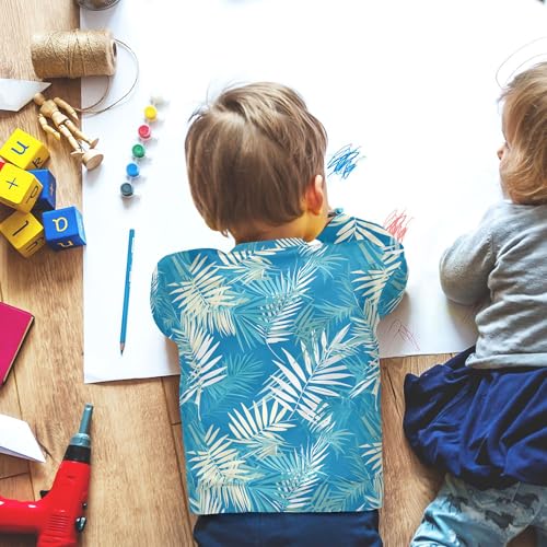 JUNZAN Palm Leaves Tropical Kids Girls Sweatshirt Hoodie Fleece Outerwear for Kids Sports 4T 6