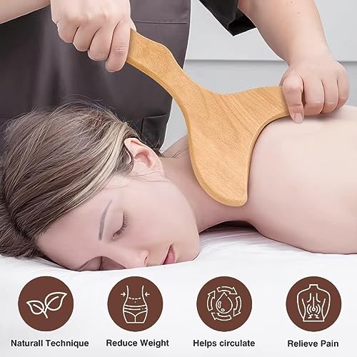 10-in-1 Wood Therapy Massage Tools Gua Sha Wooden Massager for Body Shaping Massage Tool Set Wood Therapy Tools for Relieving Muscle Pain Body Lymphatic Drainage Massager Anti-Cellulite - Image 6