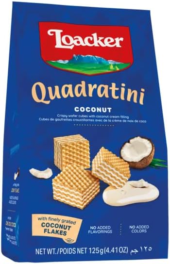 Loacker Quadratini Coconut - 125 g