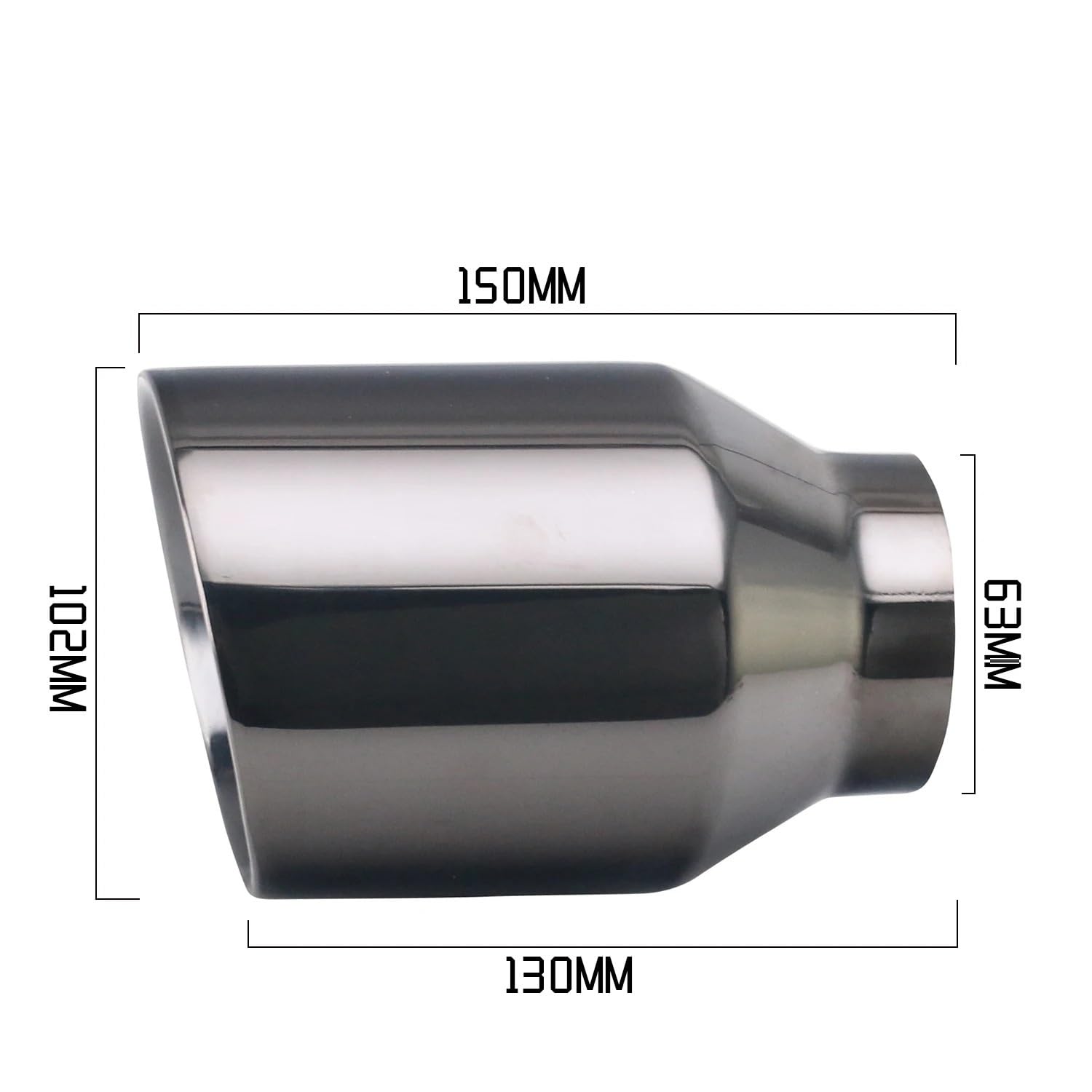 Vehicle Silencer Końcówka wydechu samochodu wylot tłumika samochodowego rura wydechowa akcesoria do niebieskich dysz ze stali nierdzewnej Tłumik Samochodowy(L1DM2027r)