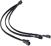 Alfais 4303 Fan Multiplexer Y PWM Cable 4 pin Switch 3 pin 3 Port